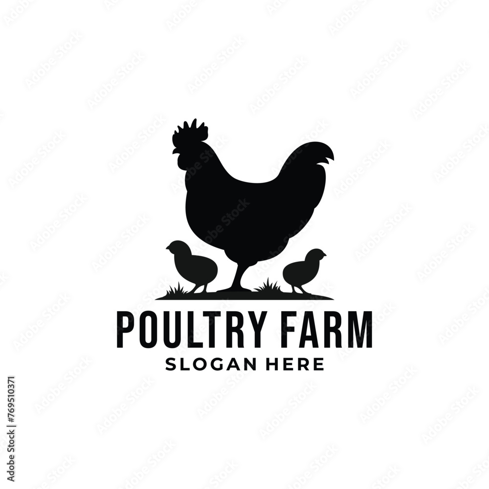 Obraz premium Poultry farm logo vector