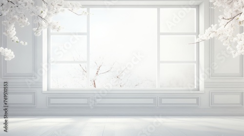 white showcase background