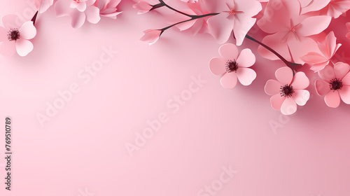 Flower frame with decorative flowers, decorative flower background pattern