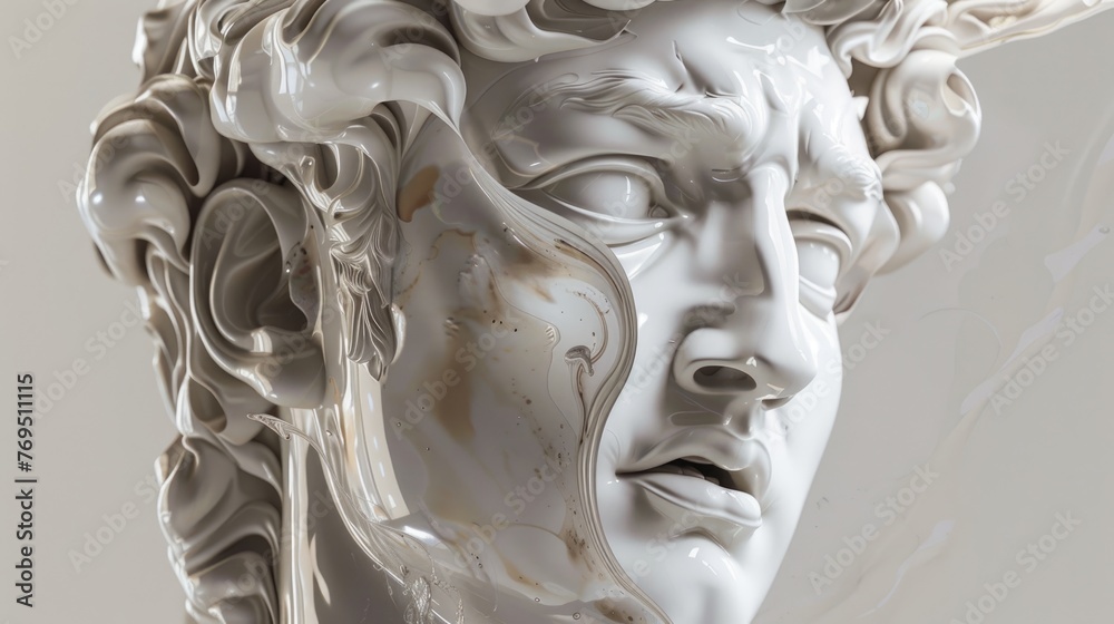 Abstract antique statues. Modern Art. Generative AI Abstract antique statues. Modern Art. Generative AI