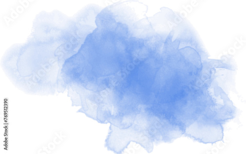 Light blue watercolor vector splash. Abstract background 