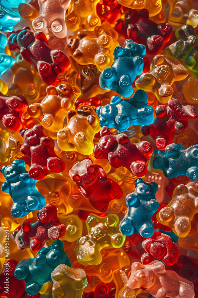 Gummy bear jelly background