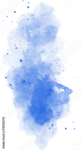 Light blue watercolor vector splash. Abstract background 