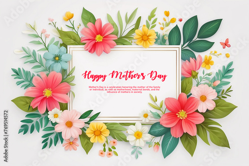 other's day greeting card floral background