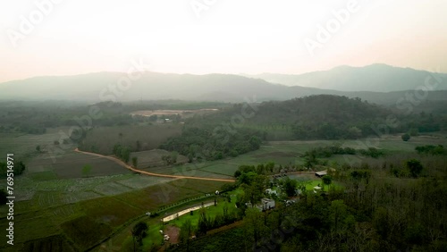 rice terraces in the morning
