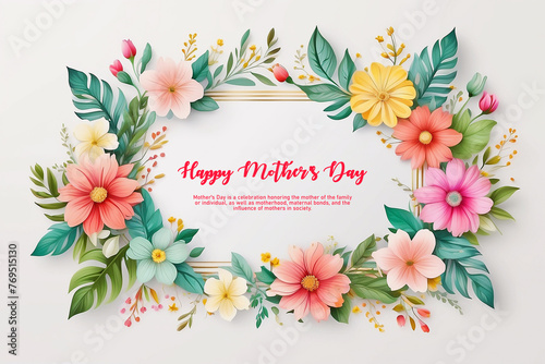 other's day greeting card floral background