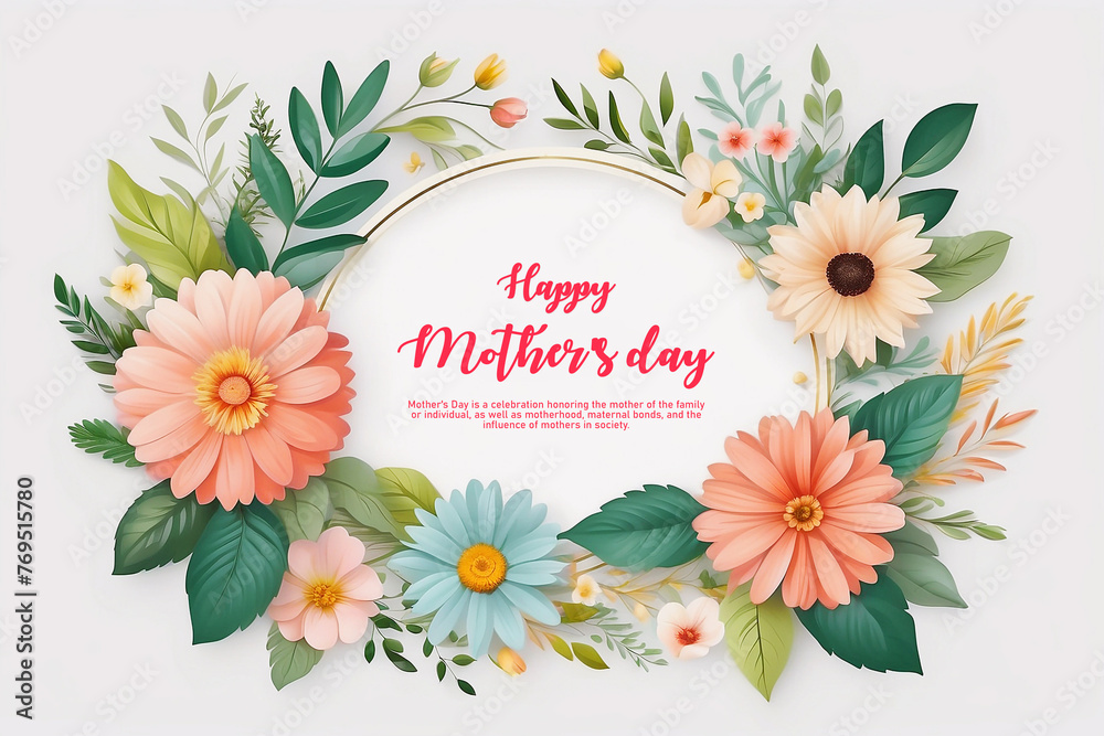 other's day greeting card floral background other's day greeting card floral background