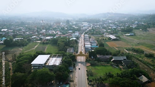 view of the village of the mountains Old secret city gate