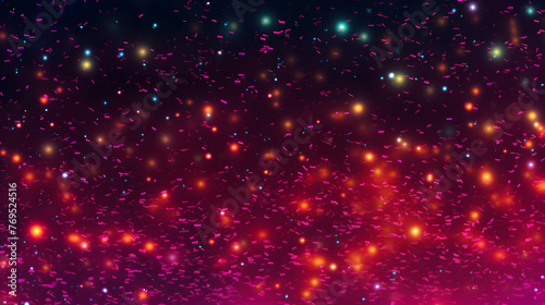 Digital fuchsia nebula starry sky abstract graphic poster web page PPT background