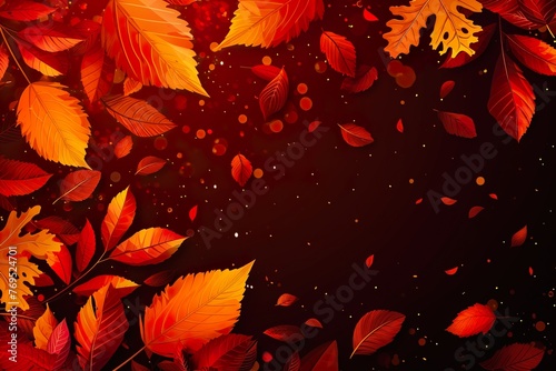 Autumn fall season background vector template