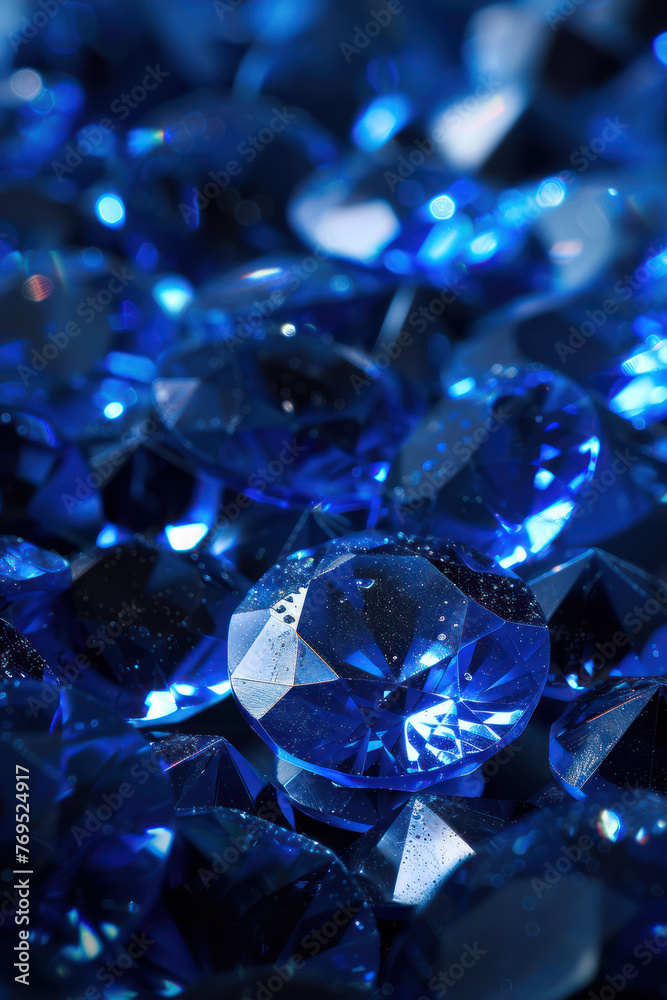 Table Display of Blue Diamonds Table Display of Blue Diamonds