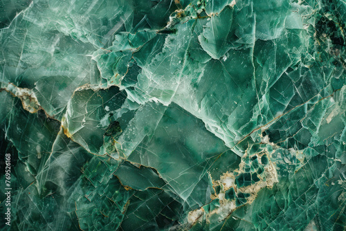 Detailed Close-Up of Green Marble Texture