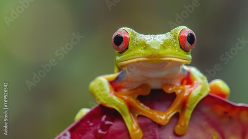 Mission golden-eyed tree frog (Trachycephalus resinifictrix) © romanets_v
