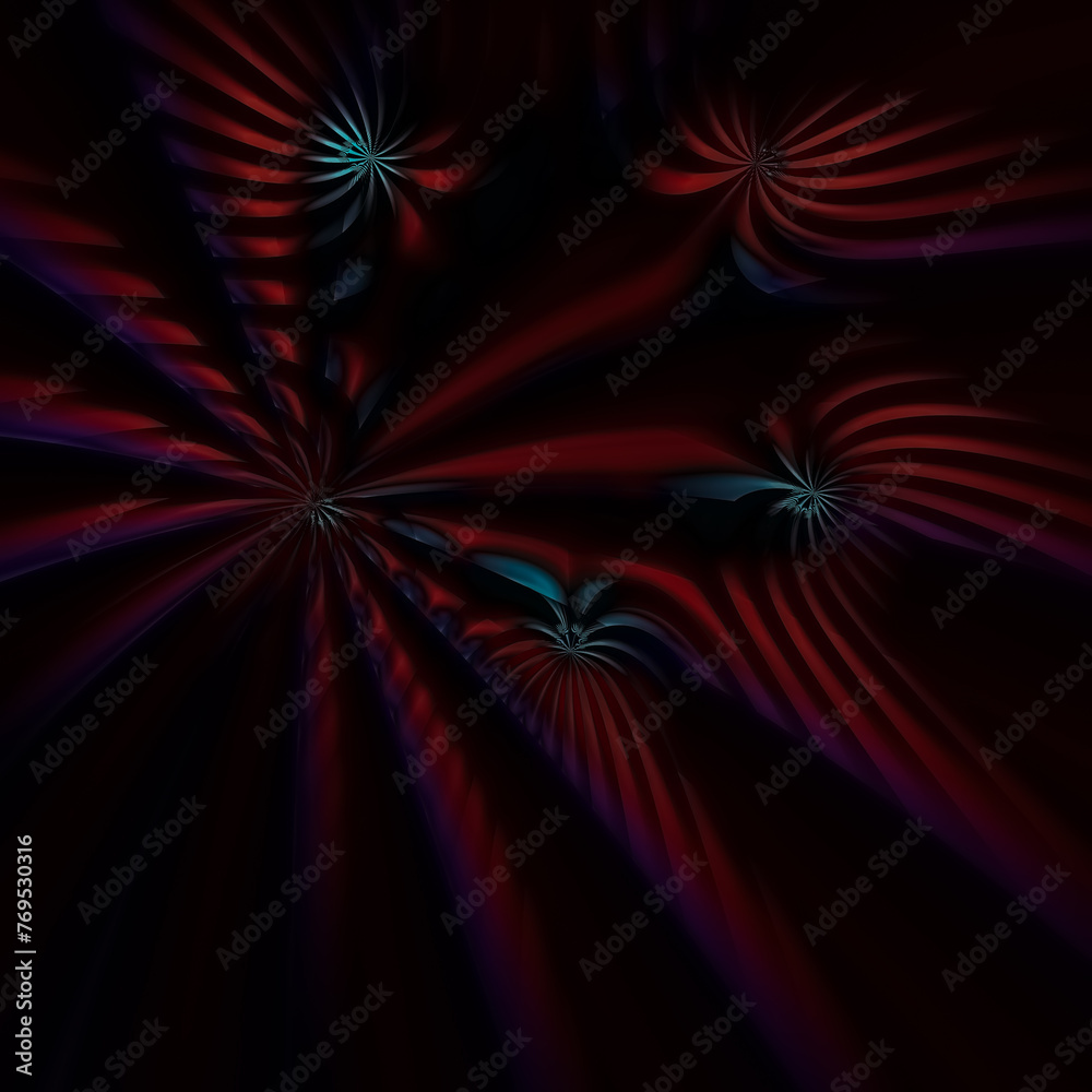 Red and black Beauty abstraction, festival background, fantasy futuristic modern wallpaper, 3D rendering, 3D illustration