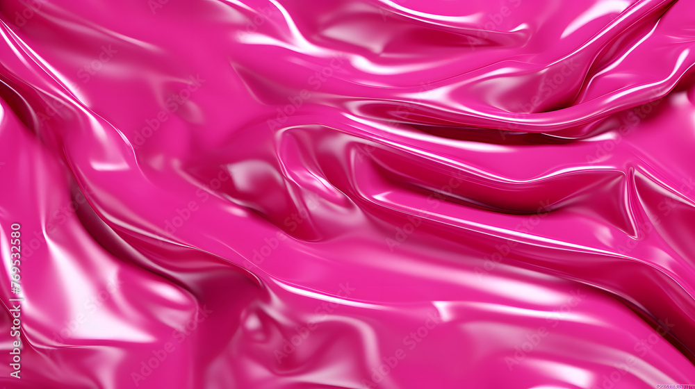 Fototapeta premium Pink liquid metal plastic flow abstract graphic poster web page PPT background