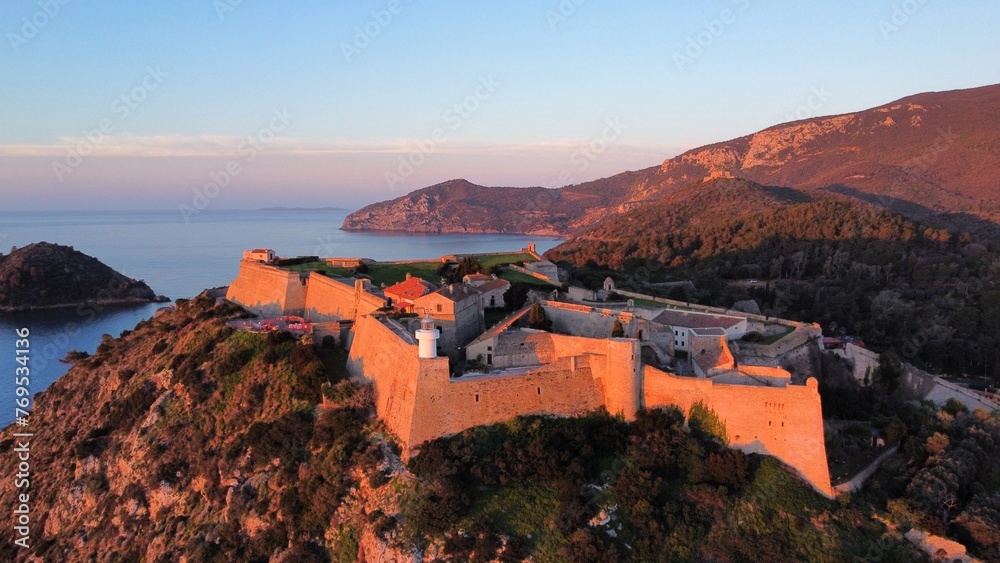 Fortress on the sea at golden hour