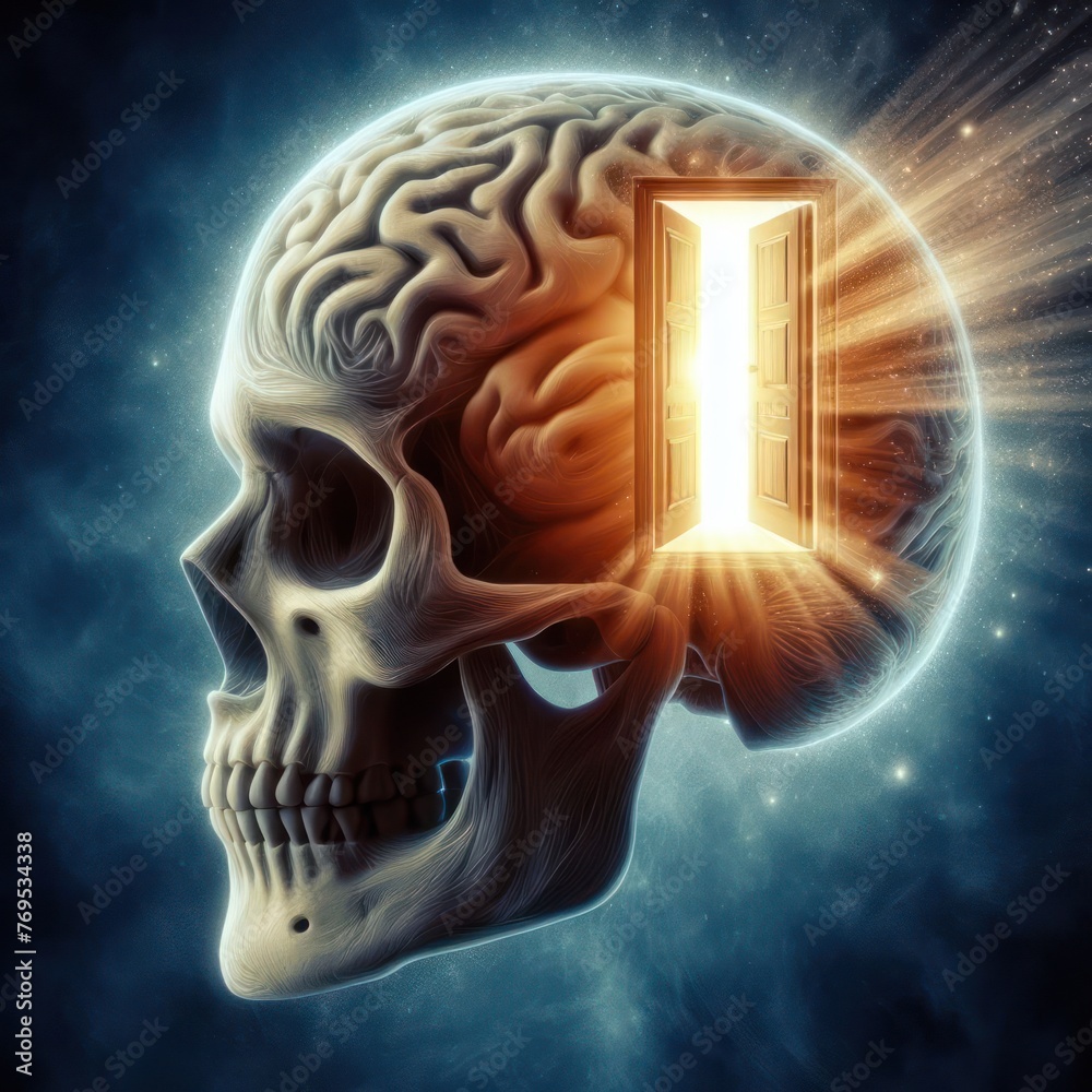 Obraz premium Brain , idea and open your mind concept.