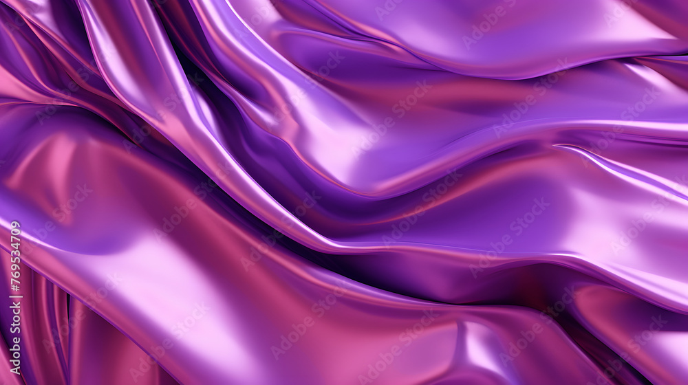 Obraz premium Purple liquid metal plastic flow abstract graphic poster web page PPT background