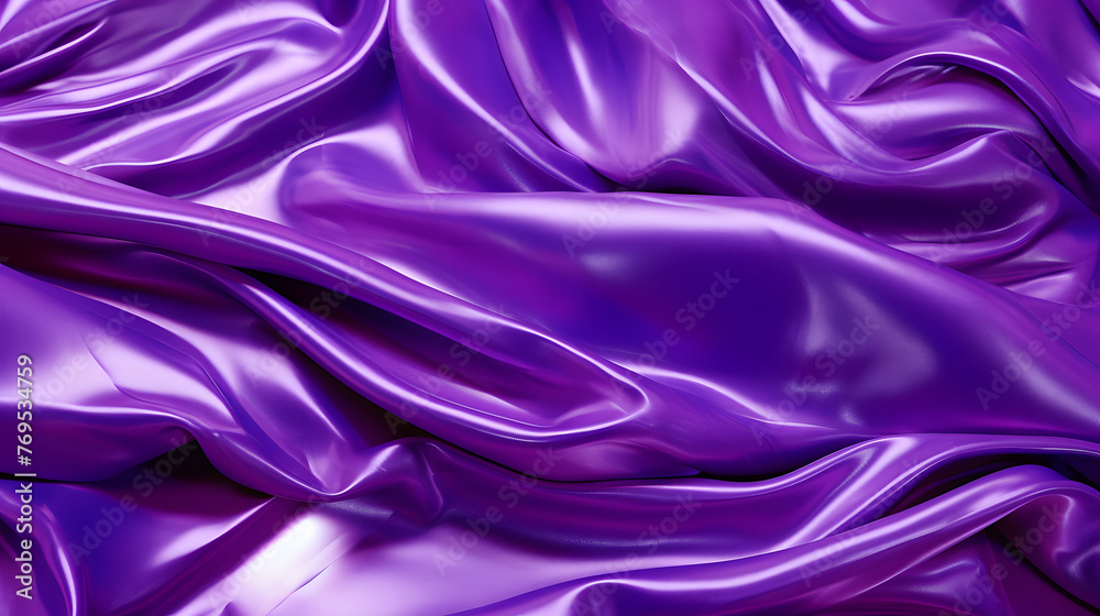 Obraz premium Purple liquid metal plastic flow abstract graphic poster web page PPT background