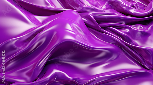 Purple liquid metal plastic flow abstract graphic poster web page PPT background