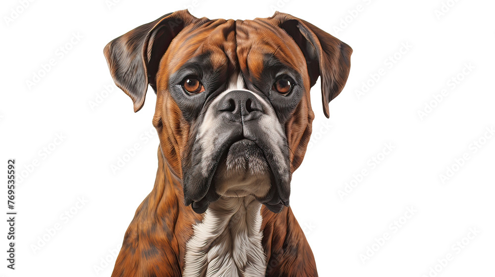 Boxer dog mid-bark Ai Generative