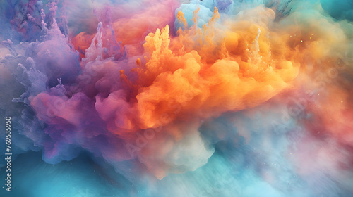 Digital color cloud smoke abstract graphic poster web page PPT background