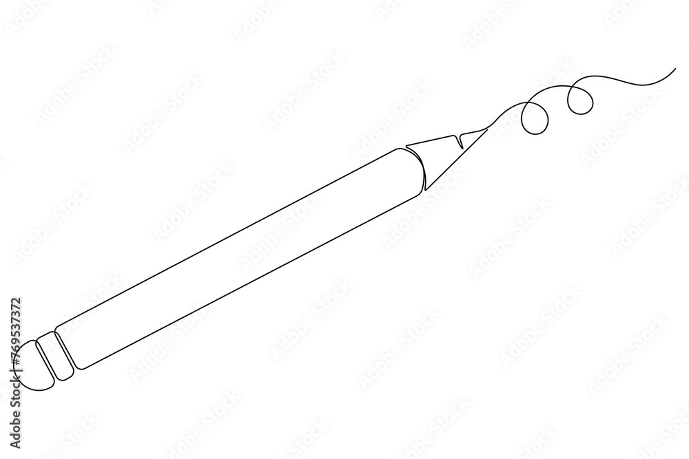 Continuous one line art simple pencil sketch outline vector illustration Continuous one line art simple pencil sketch outline vector illustration