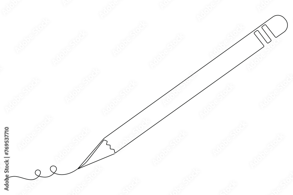 Continuous one line art simple pencil sketch outline vector illustration Continuous one line art simple pencil sketch outline vector illustration