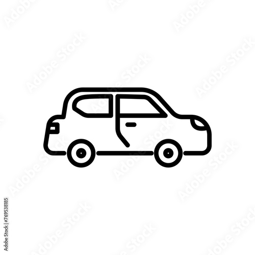 car icon vector in line style