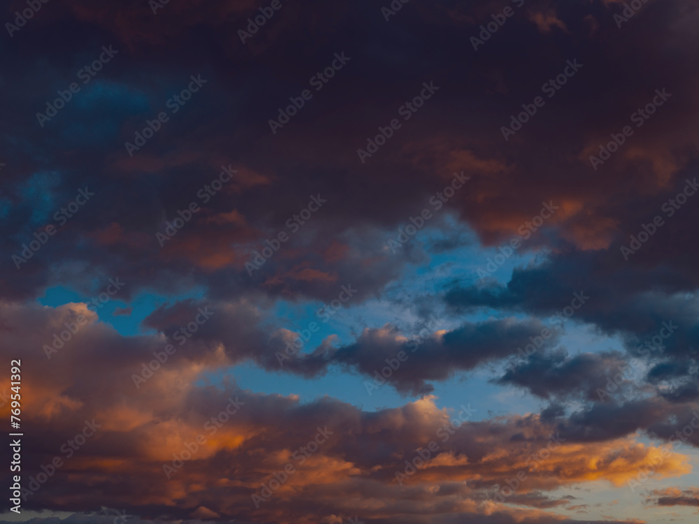 dramatic sunset clouds