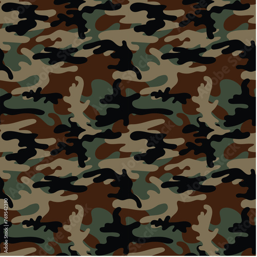 USA Woodland camouflage seamless pattern 