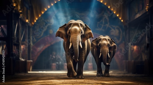elephant circus show 8k photography, ultra HD, sharp © dheograft
