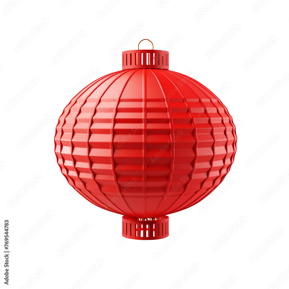 Fototapeta premium Chinese new year red lantern isolated on transparent background