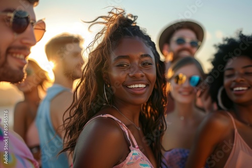 Group of friends hanging out party