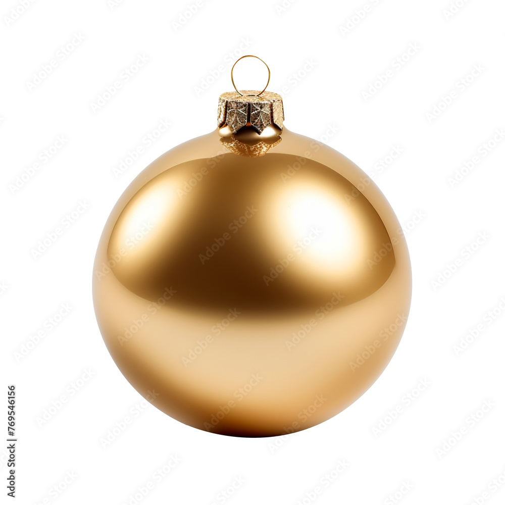 Christmas golden toy isolated on transparent background Christmas golden toy isolated on transparent background