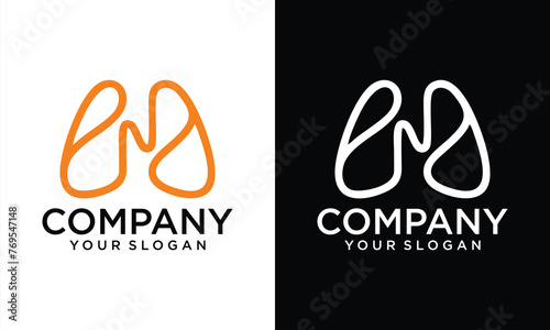 A minimalist, meaningful and memorable logo incorporate the company name with lungs to represent treatment for the prevention of asthma or COPD exacerbations