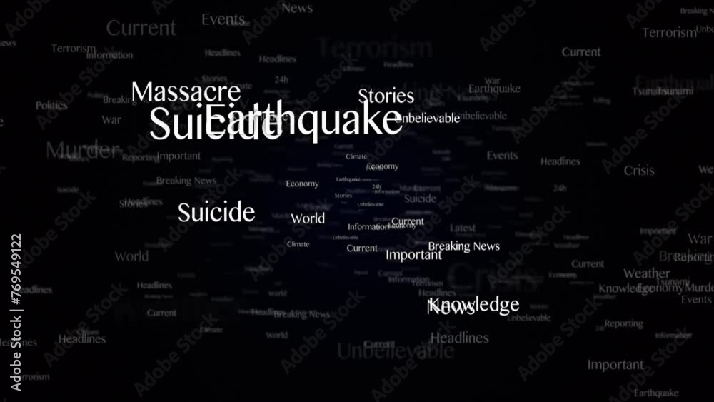 BREAKING NEWS Keywords Animation, Background, Loop
