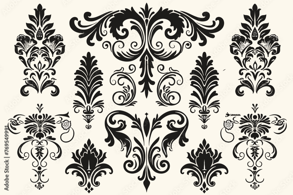 Decorative elements collection vector Decorative elements collection vector