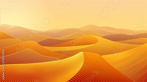 Beautiful Sand dune desert landscape