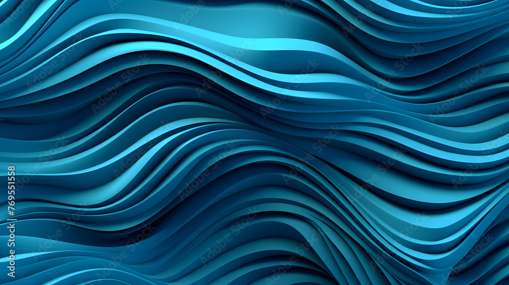Fototapeta premium Digital blue and green swirl ripple abstract graphic poster web page PPT background