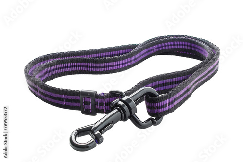 Purple and Black Leash on White Background