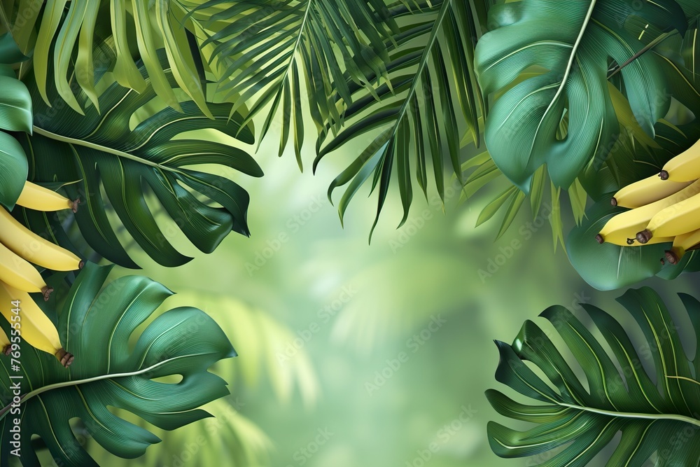 Tropical branches and leaves large collection. Tropical branches and leaves large collection.