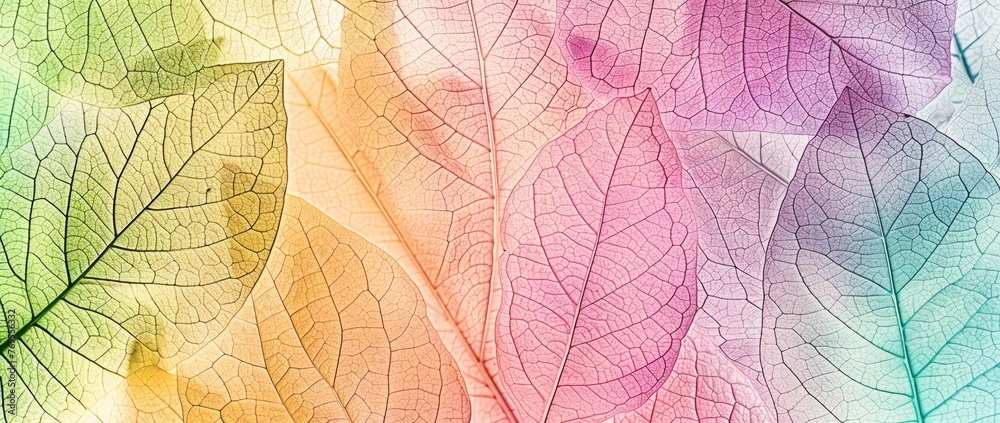 leaf texture, leaf background with veins and cells