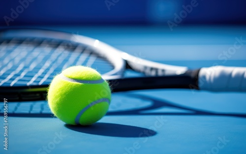 clean open blue tennis court