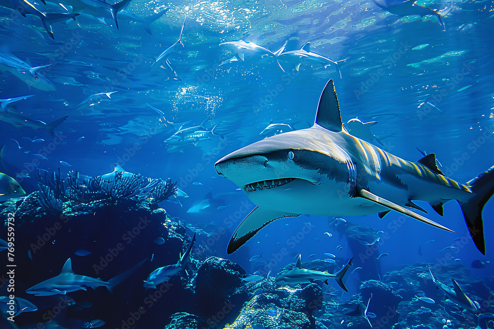 Obraz premium shark in the sea, Sharks