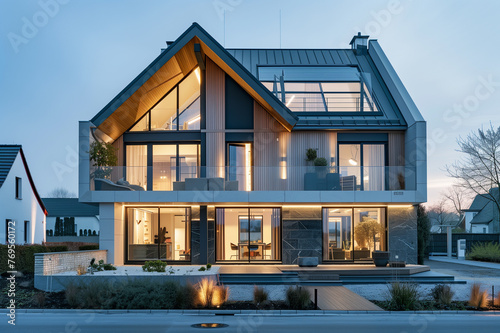 Belle et grande maison moderne et contemporaine d'architecte © Chlorophylle