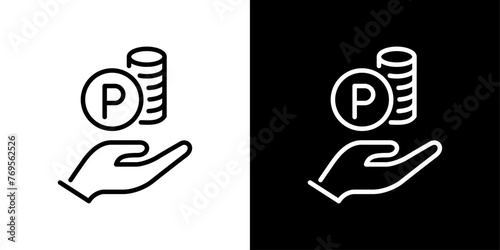 シンプルなポイントイメージのベクターアイコン