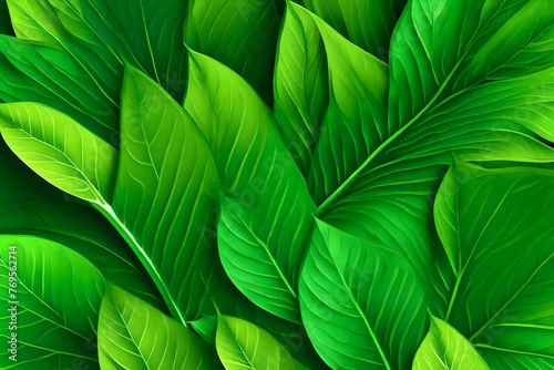 green leaf background generated by AI