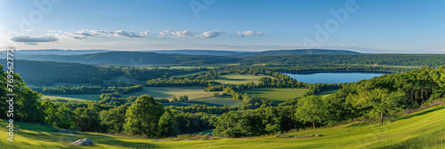 Stunning panoramic photo of the Connecticut state landscape