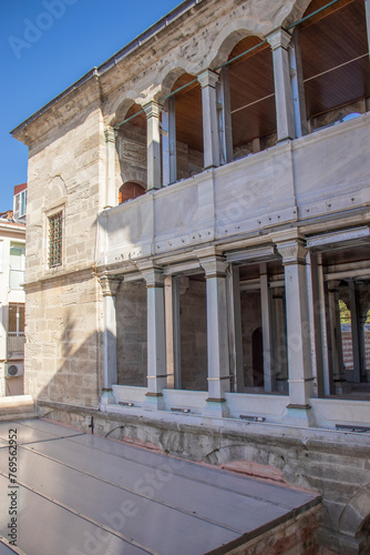 The historic Ayazma Mosque in the district of Üsküdar, Istanbul. Detail of Ottoman architecture in the garden.